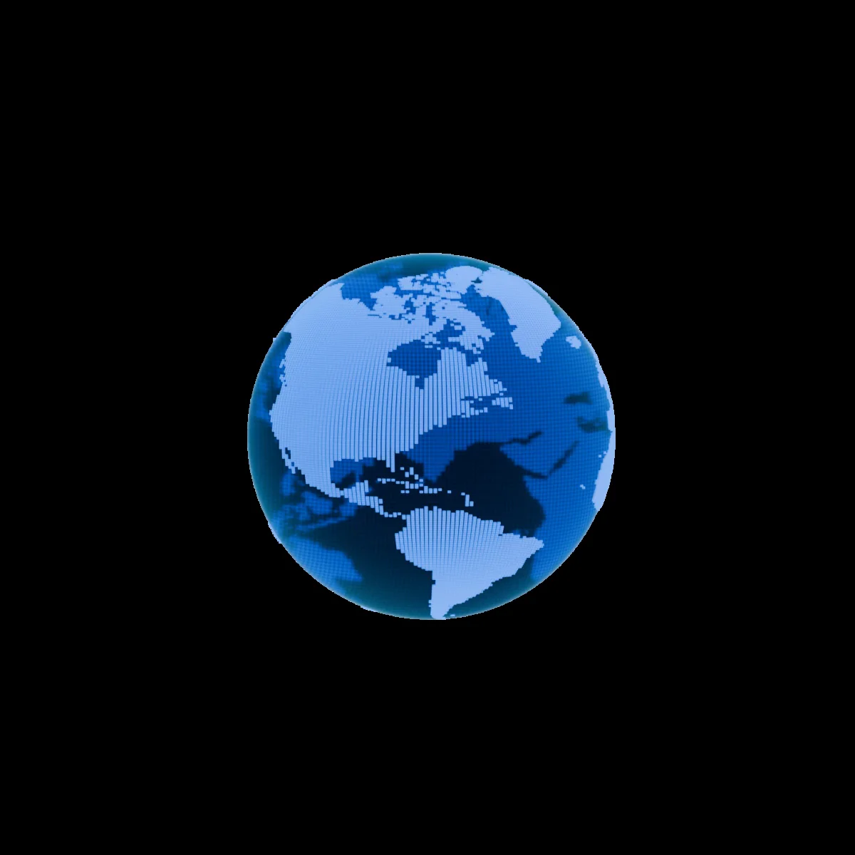 3D Glassy Earth Hologram
